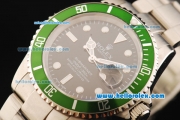 Rolex Submariner Oyster Perpetual Date Rolex 3135 Automatic Movement Full Steel with Black Dial and Green Bezel
