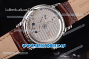 Audemars Piguet Jules Audemars Skeleton Tourbillon Asia ST25 Automatic Steel Case Brown Dial Roman Numeral Markers and Brown Leather Strap