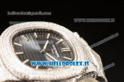 Patek Philippe NAUTILUS All Diamond Steel Case With Clone Original Movement 1:1 Clone