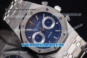 Audemars Piguet Royal Oak 41MM Seiko VK64 Quartz Stainless Steel Case/Bracelet with Blue Dial and Stick Markers