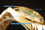 Rolex Datejust Automatic Movement Full Gold with Blue MOP Dial and Roman Numerals-ETA Coating Case