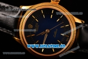 Rolex Cellini Time Asia 2813 Automatic Yellow Gold Case with Black/Blue Dial and Stick Markers