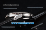Parmigiani Tonda Tourbillon Asia ST25 Automatic Steel Case with Black Dial and Black Leather Strap Rose Gold Markers