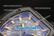 Hublot MP-06 Senna Chrono Miyota OS20 Quartz PVD Case with Yellow Stick Markers and Skeleton Dial