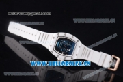 Richard Mille RM052 Miyota 9015 Automatic Ceramic Case with Skull Dial and White Rubber Strap Dot Markers