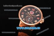 Ulysse Nardin Imperial St. Petersburg Maxi Marine Chronometer Enamel Limited Edition Auotmatic Rose Gold Case with Black Dial and Roman Numeral Markers