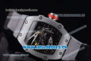 Richard Mille RM027-2 Miyota 9015 Automatic Steel Case with Skeleton Dial Dot Markers and Grey Nylon Strap