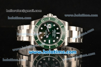 Rolex Submariner Swiss ETA 2836 Automatic Steel Case with Green Dial and Ceramic Bezel - 1:1 Original