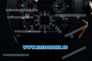 Richard Mille RM 011 Felipe Massa Chronograph Swiss Valjoux 7750 Automatic PVD Rose Gold Case with Black Dial Arabic Numeral Markers and Black Rubber Strap
