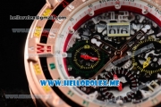 Richard Mille RM 60-01 Asia 2813 Automatic Rose Gold Case with Skeleton Dial and Red Rubber Strap Rose Gold Bezel (EF)