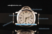 Panerai Luminor Base Pam 112 Asia 6497 Manual Winding Steel Case with White Dial and Black Leather Strap