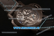 Panerai PAM00700 LAB-ID Luminor 1950 Carbontech 3 days Asia Automatic PVD Case with Black Dial and Black Leather Strap