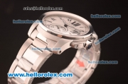 Cartier Calibre De Swiss ETA 2824 Automatic Full Steel with White Dial