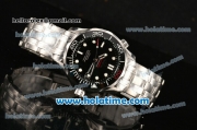 Omega Seamaster Diver 300 M Co-Axial Swiss ETA 2824 Automatic Steel Case/Bracelet with Black Dial and White Markers (BP)