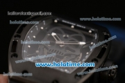 Richard Mille RM 52-01 Swiss ETA 2671 Automatic PVD Case with Skeleton Dial Black Rubber Bracelet and White Markers - 1:1 Original