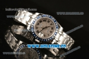 Rolex Datejust Pearlmaster 39MM Asia 2813 Automatic Steel Case/Bracelet with Diamonds Dial and Sapphires Bezel