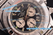 Breitling Chronomat B01 Chronograph Miyota Quartz Steel Case/Strap with Black Dial