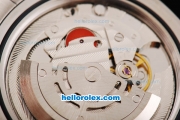 Rolex Day Date II Oyster Perpetual Automatic Movement Silver Case with White Stick Markers and Black Dial