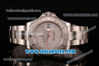 Rolex Yacht-Master 40 Swiss ETA 2836 Automatic Steel Case/Bracelet with Silver Dial and Luminous Dot Markers (BP)