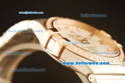 Omega Constellation Swiss ETA 2824 Automatic Steel Case with Rose Gold Bezel and Diamond Markers/Bezel-(35mm)