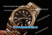 Rolex Datejust 37mm Swiss ETA 2836 Automatic Two Tone with Black Dial and Stick Markers