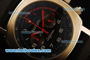 Ferrari California Chronograph Quartz Steel Case with Black Dial a Black Rubber Strapnd