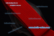 Rolex Submariner Asia 2813 Automatic PVD Case with Red Nylon Strap and Black Dial Stick Markers