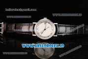 Breguet Classique Japanese Miyota 9015 Automatic Movement Steel White Dial and Roman Numeral Markers Leather Strap (FF)