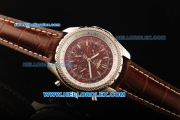 Breitling for Bentley Motors Automatic Movement with Brown Dial and Brown Leather Strap