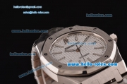 Audemars Piguet Royal Oak Swiss ETA 2836 Automatic Steel Case with Stick Markers and White Dial