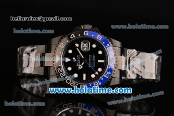 Rolex GMT Master Pro Hunter Asia 2813 Automatic Full PVD with Black/Blue Bezel and White Markers (BP)