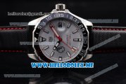 Tag Heuer Aquaracer Calibre 5 Match Timer Premier League Special Edition Miyota Quartz Steel Case with Silver Dial and Black Leather Strap Stick Markers