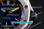 Audemars Piguet Royal Oak Offshore Diver Asia 2813 Automatic Steel Case with Blue Dial and Stick Markers Blue Rubber Strap (EF)