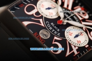 Franck Muller Black Cortez Chronograph Swiss Valjoux 7750 Automatic Movement PVD Case with Black Dial and Arabic Numeral Markers