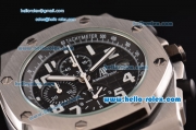 Audemars Piguet Royal Oak Offshore Chronograph Japanese Miyota OS10 Quartz Stainless Steel Case with Stainless Steel Strap and Black Dial