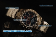 Rolex Daytona Chronograph Swiss Valjoux 7750 Automatic Movement PVD Case with Blue Dial and White Markers