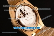 Rolex Day-Date Asia/Swiss ETA 2836 Automatic Yellow Gold Case with White Dial and Yellow Gold Bracelet - (BP)