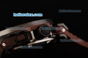 Hublot Big Bang King Chronograph Miyota Quartz Movement Brown Dial with Brown Rubber Strap and PVD Bezel