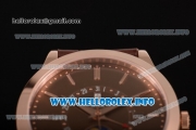 Patek Philippe Grand Complications Perpetual Calendar Miyota Quartz Rose Gold Case with Brown Dial and Rose Gold Stick Markers