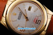 Rolex Datejust Working Chronograph Automatic Movement Full Gold Case with Sliver Dial
