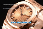 Patek Philippe Nautilus 9015 Auto Rose Gold Case with Brown Dial and Rose Gold Bracelet - 1:1 Origianl