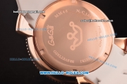 Gaga Milano Chrono 48 Miyota OS20 Quartz Rose Gold Case with Silver Dial and Black Numeral Markers