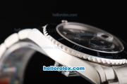 Rolex Submariner Oyster Perpetual Date Swiss ETA 2836 Automatic Full Steel with Black Bezel and Black Dial-White Marking