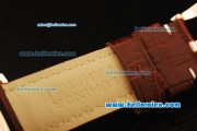 Panerai Luminor Marina PAM00366 Manual Winding Movement ETA Coating Case with Black Dial and Brown Leather Strap