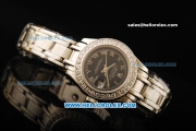Rolex Datejust Automatic Movement ETA Coating Case with Black Dial and Diamond Bezel-Lady Model