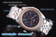 Breitling for Bentley Motors Chrono Swiss Valjoux 7750 Automatic Full Steel with Blue Dial