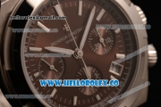 Vacheron Constantin Overseas Chrono Miyota 9015 Automatic Steel Case with Brown Dial and Steel Bracelet