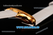 Rolex Cellini Time Asia 2813 Automatic Yellow Gold Case White Dial White Leather Strap and Stick/Roman Numeral Markers