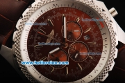 Breitling For Bentley Chronograph Quartz Movement with Brown Dial and Brown Leather Strap