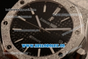 Audemars Piguet Royal Oak Clone AP Calibre 3120 Automatic Steel Case with Black Dial and Steel Bracelet (EF)